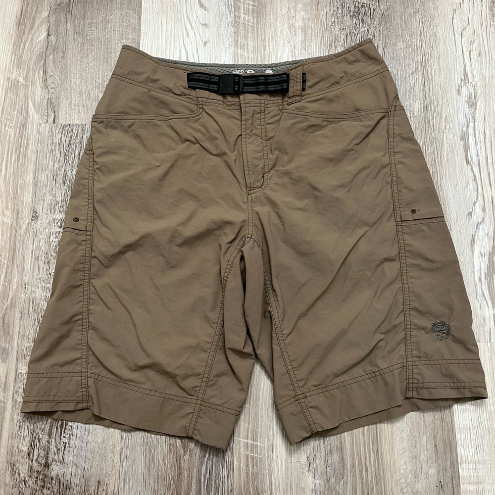 Mountain Hardwear Men’s Nylon Shorts Dark Khaki Size Medium Hiking Outdoors